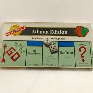 Vintage Monopoly Atlanta Edition‎ 1995 Real Estate Trading Game Hasbro New